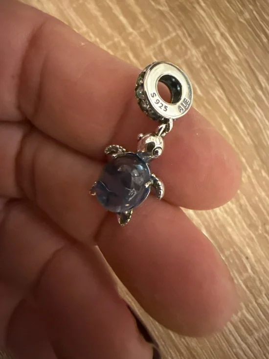 Blue Turtle Charm Pendant for Women - Picture 5 of 6